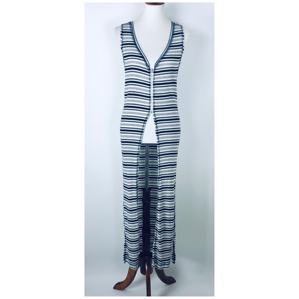 Free People - Cotton Stretch Striped Duster